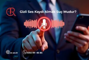 Gizli ses kaydı alınmasını temsil eden cep telefonu görseli
