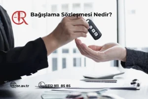 Bağışlama sözleşmesi başlığı altında elden ele verilen otomobil anahtarı.