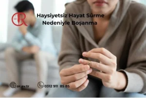 Haysiyetsiz hayat nedeniyle boşanma başlığı ve yüzüğünü çıkaran kişi.